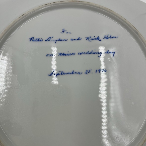 Vintage‎ Hand Painted Winter Scene Decorative Plate Signed 1976 - Picture 5 of 14